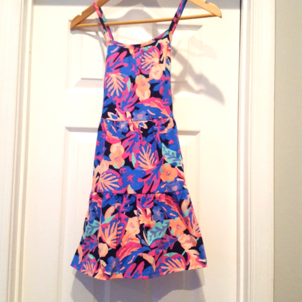 Cat and Jack Floral Crossback Dress Size M 7/8